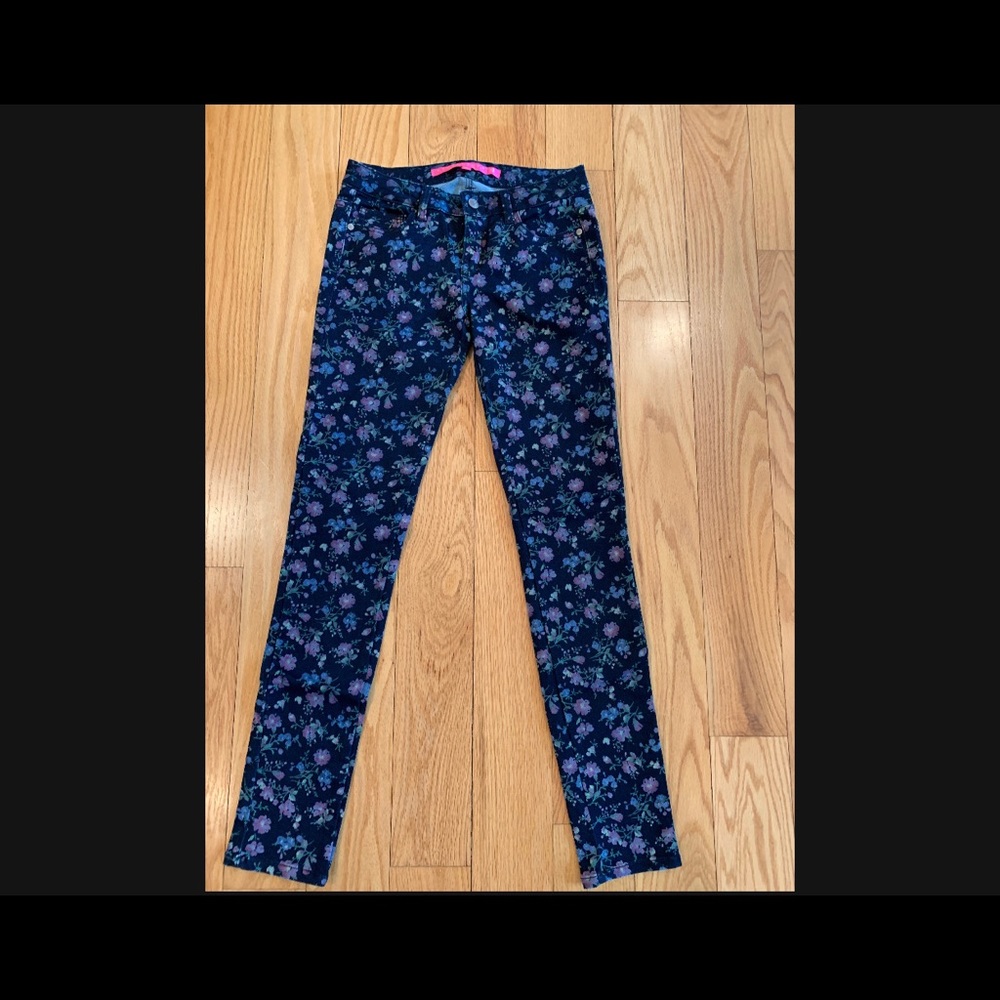 Floral skinny jeans
